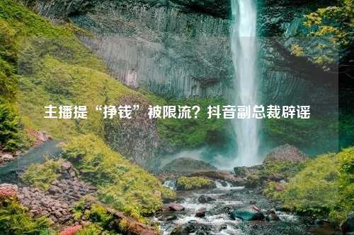 主播提“挣钱”被限流？抖音副总裁辟谣