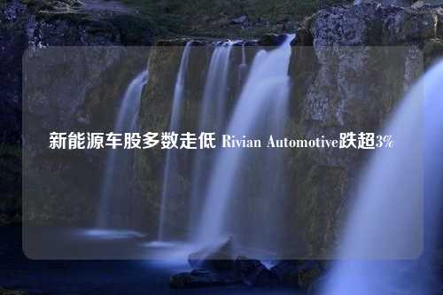 新能源车股多数走低 Rivian Automotive跌超3%